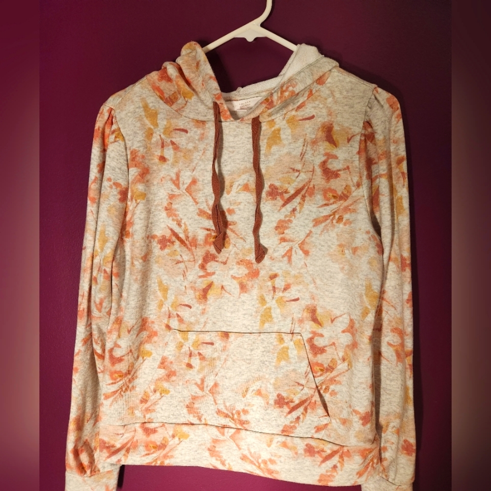 Lauren Conrad Floral Hooded Sweatshirt, Small